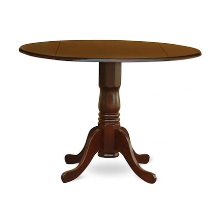 East West Furniture Dublin Kitchen Round Table with Two 9-in Drop-Leaves DLT-MAH-TP